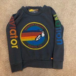 Aviatornation kids crewneck size 12 charcoal